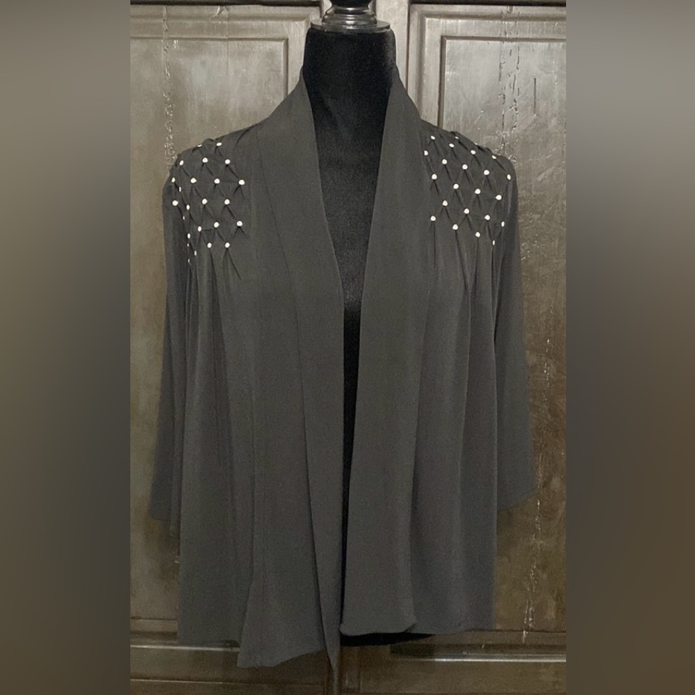 Sangria black bedazzled jacket. Size medium